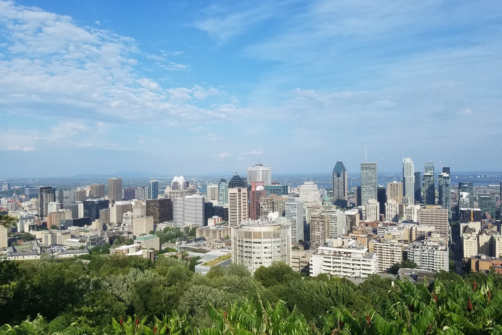 View over Montreal from Mount Royal