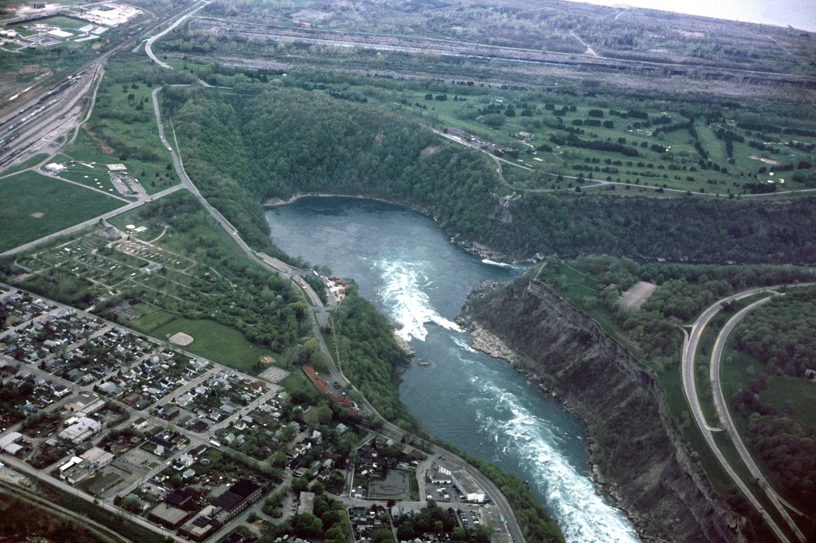 Niagara River gorge and whirlpool in Ontario
