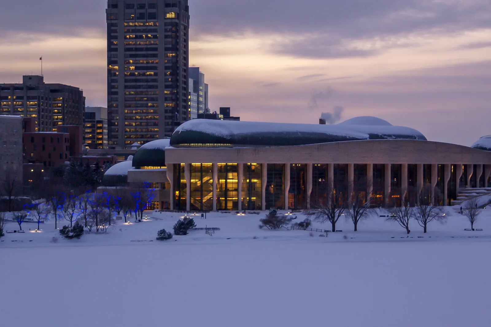 National museum architecture beside the Ottawa River