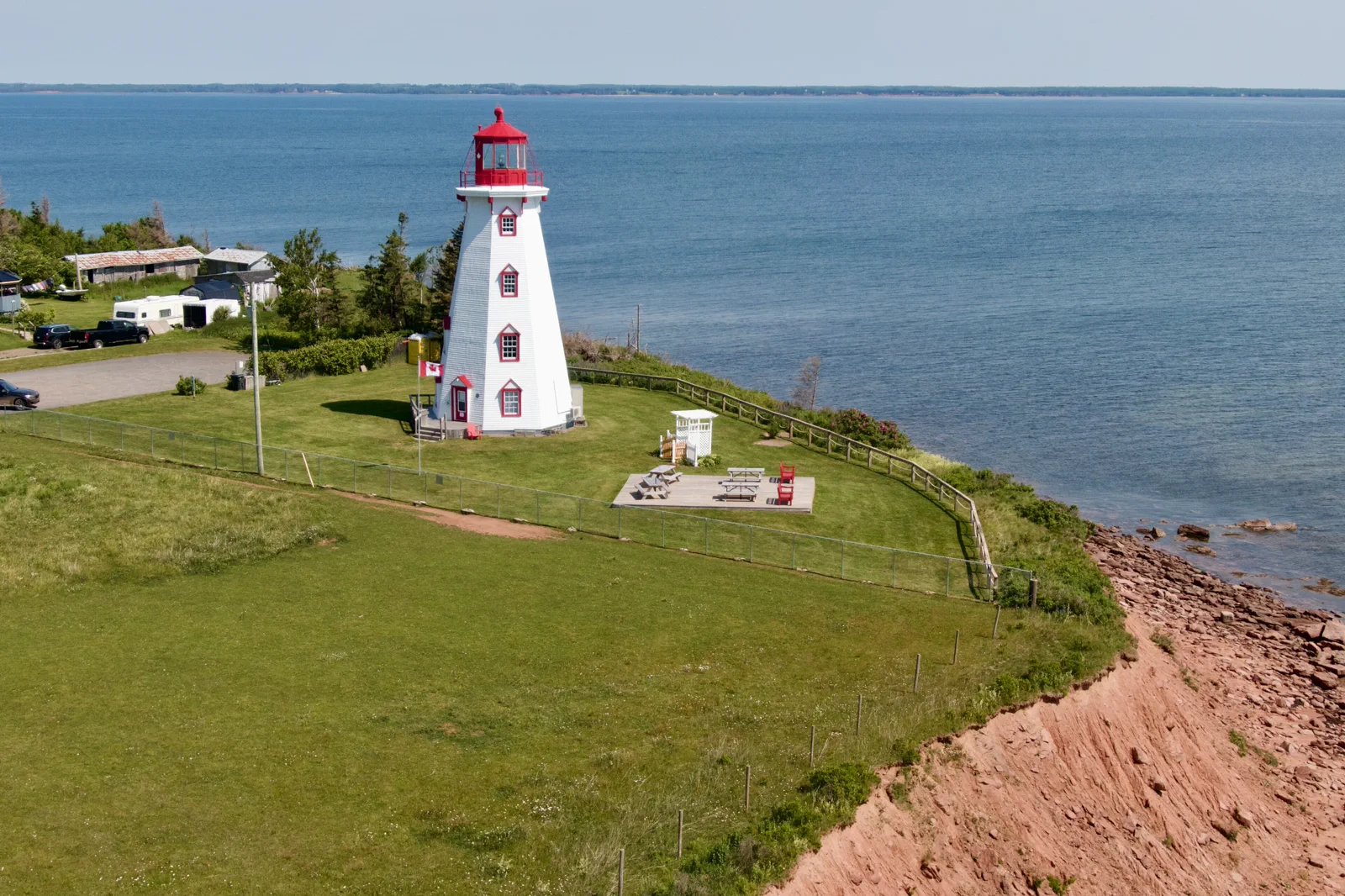 Lighthouse and coast on Prince Edward Island