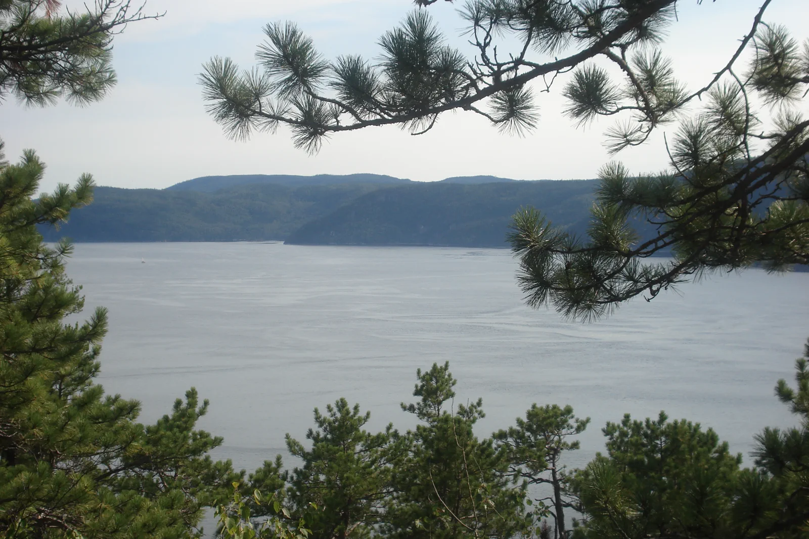 Cliffs and water in Saguenay Fjord Quebec