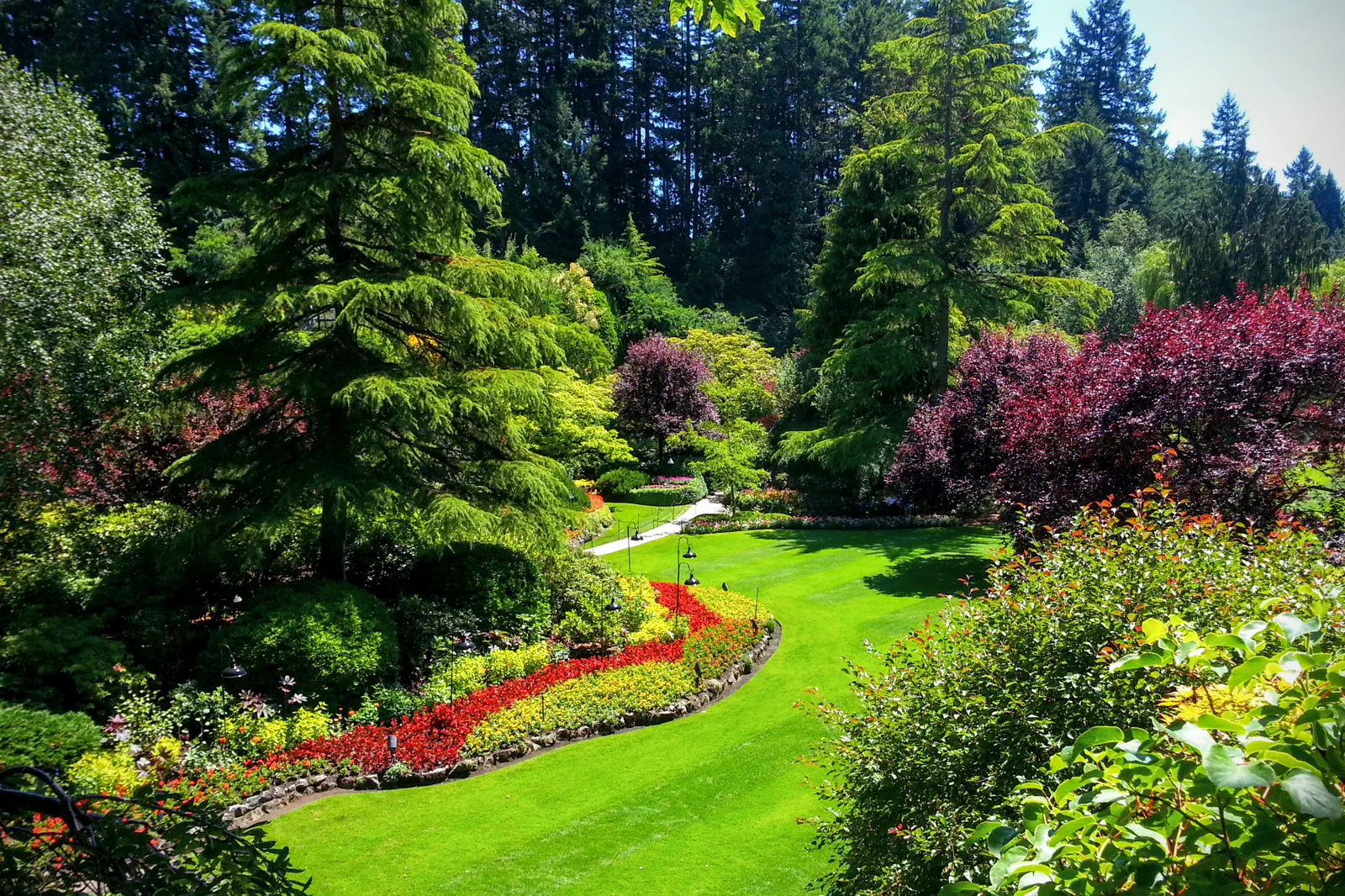 Formal gardens on the Saanich Peninsula near Victoria
