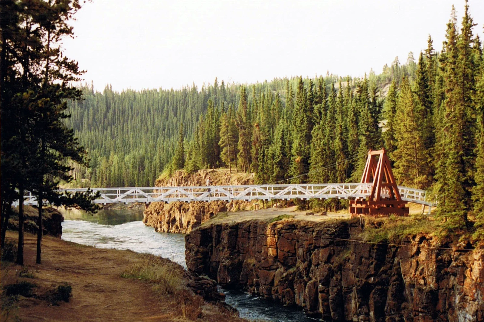 Yukon River canyon landscape near Whitehorse