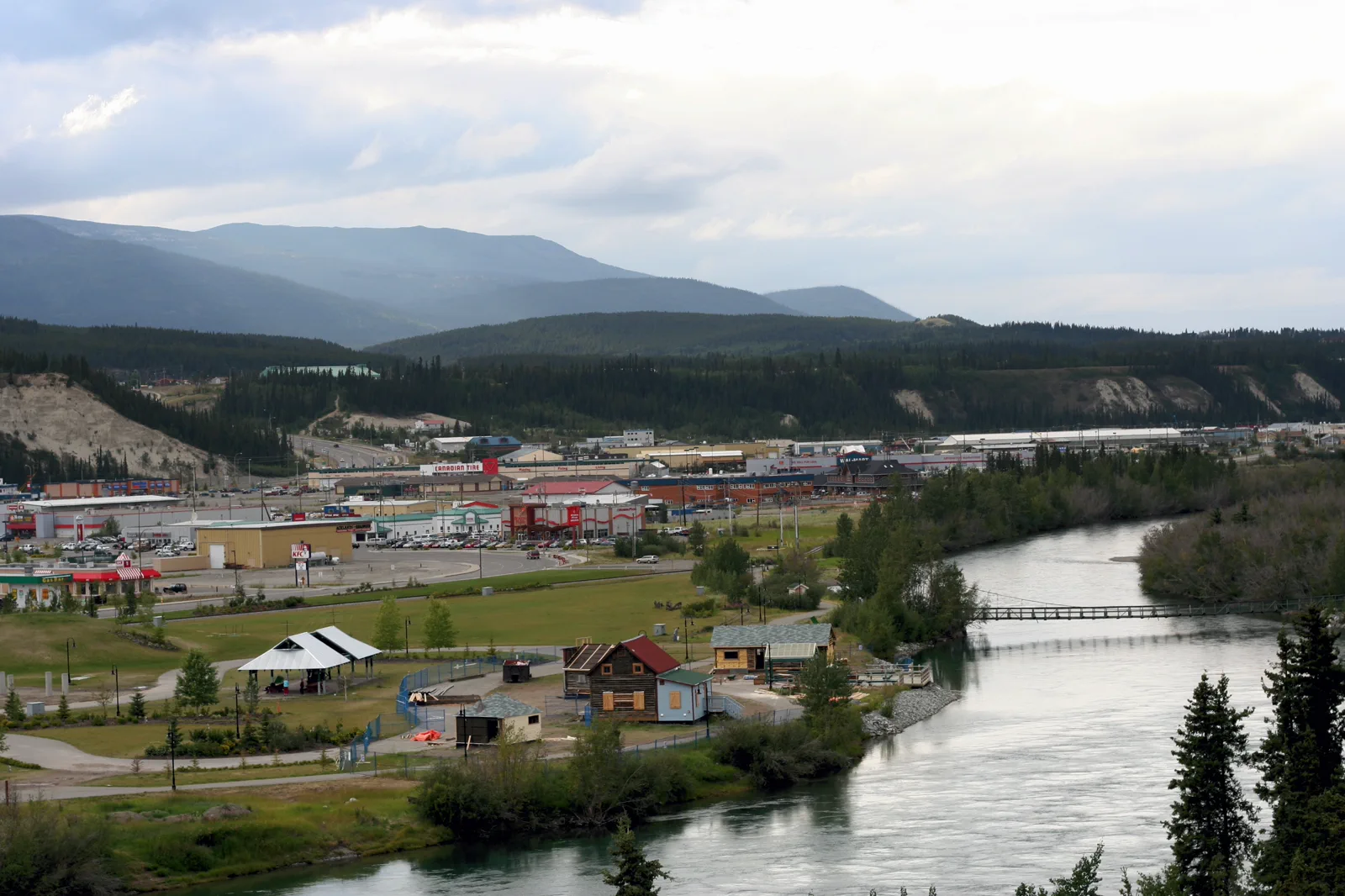 Yukon River landscape at Whitehorse