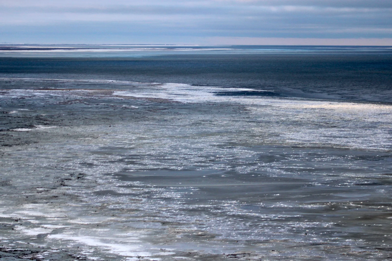 Subarctic tundra and Hudson Bay near Churchill Manitoba
