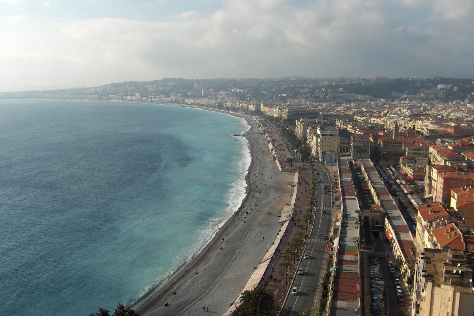 Nice waterfront and old town along the Mediterranean