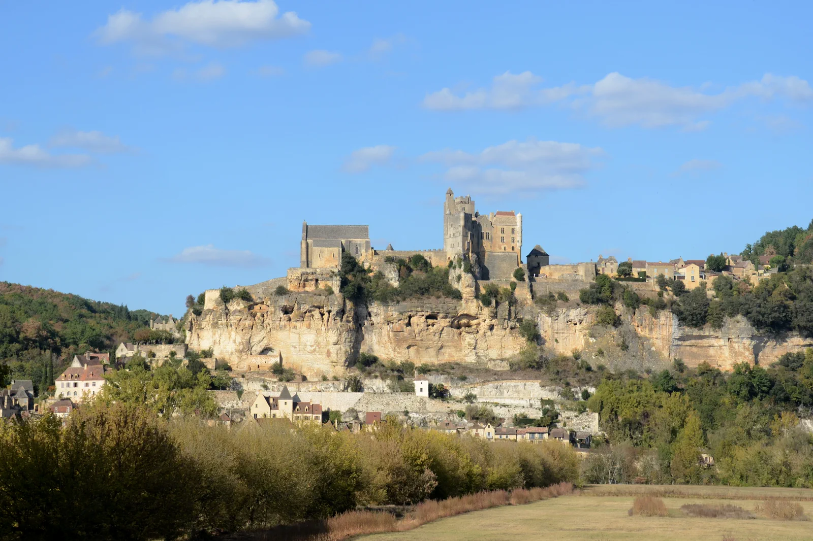 Beynac castle and village above the Dordogne River