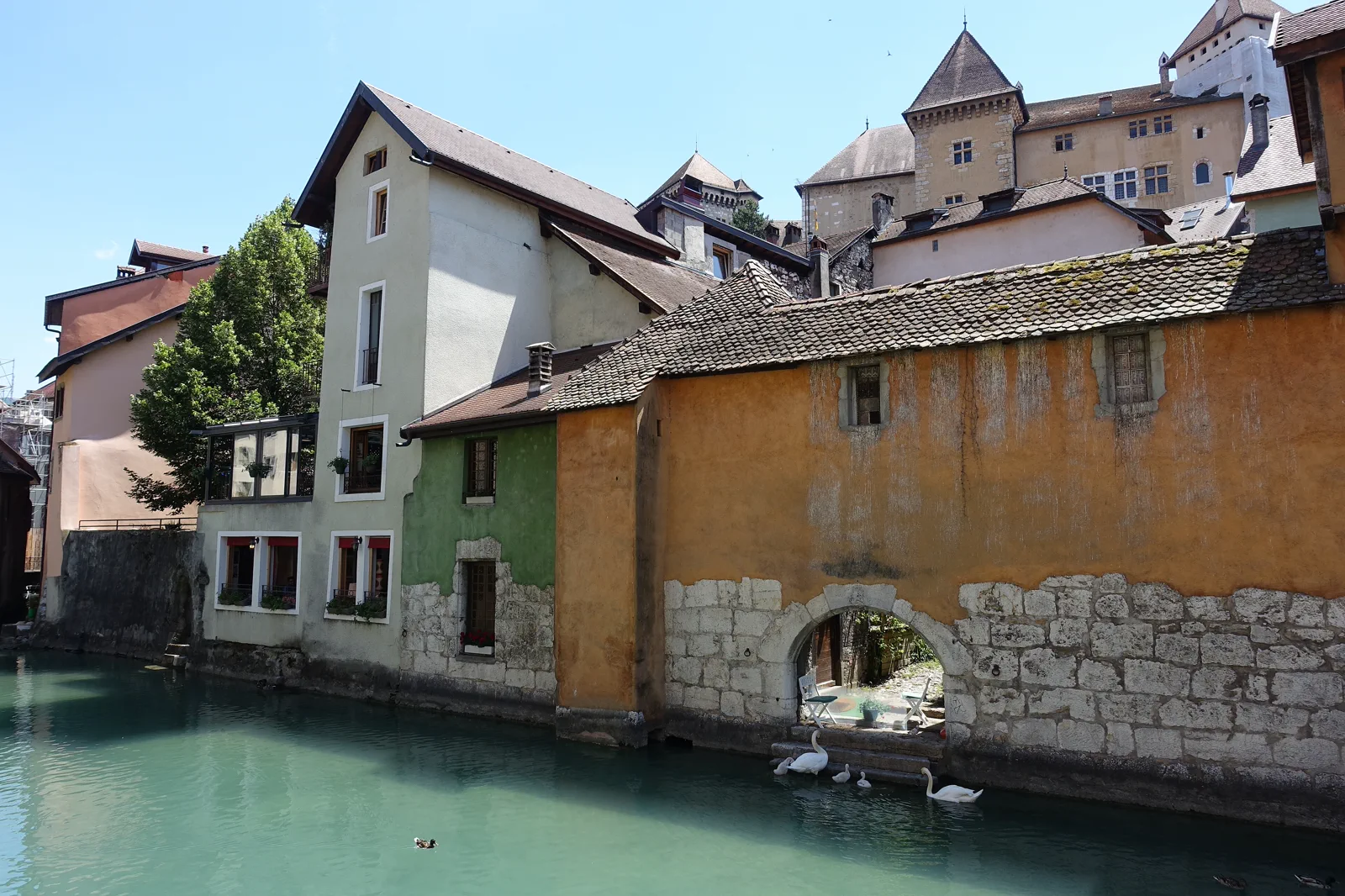 Annecy’s old town canals with Alpine buildings and water