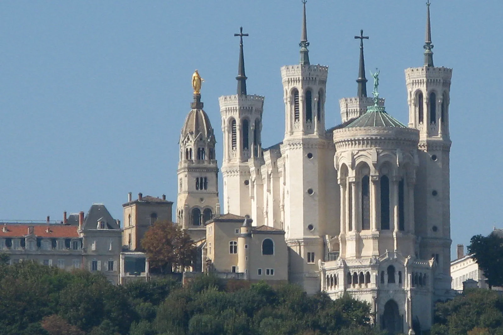Fourvière hill and Vieux Lyon above the Saône