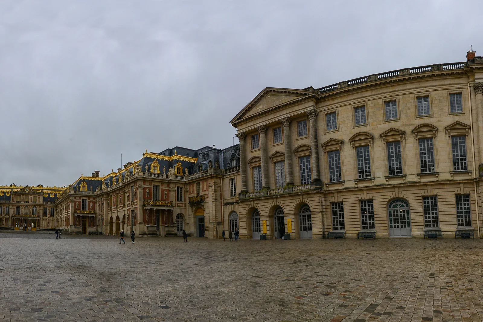 The Palace of Versailles seen across its formal gardens