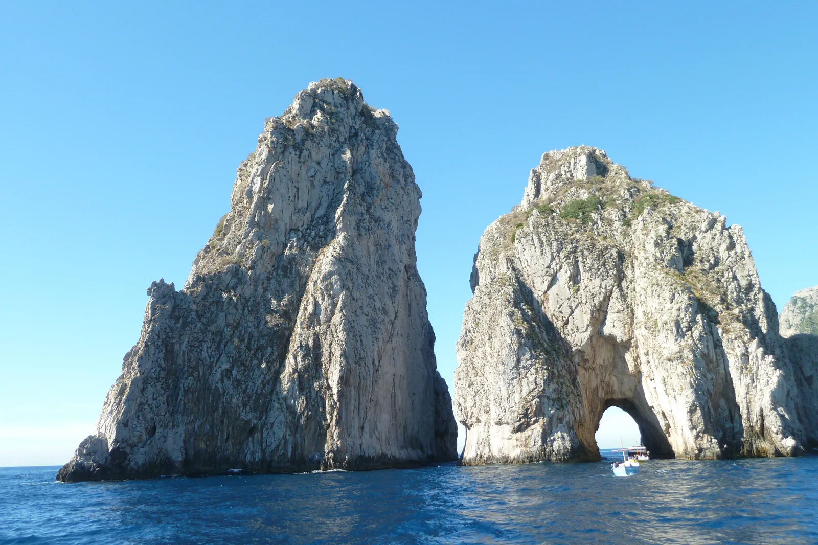 Capri’s cliffs and Faraglioni rising from the Tyrrhenian Sea