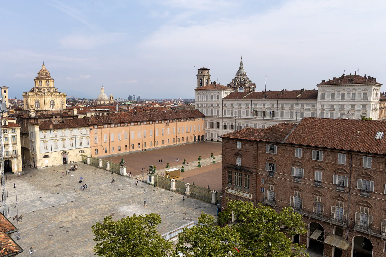 Piazza Castello and the Royal Palace complex in Turin