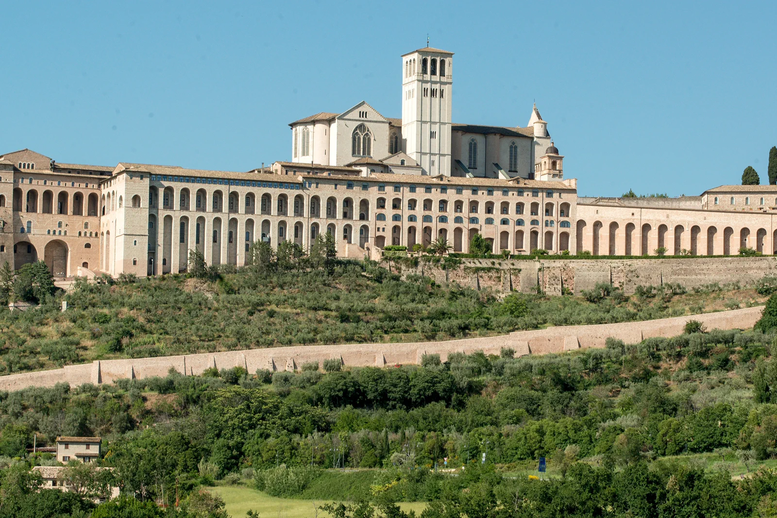 The Basilica of Saint Francis and the hill town of Assisi