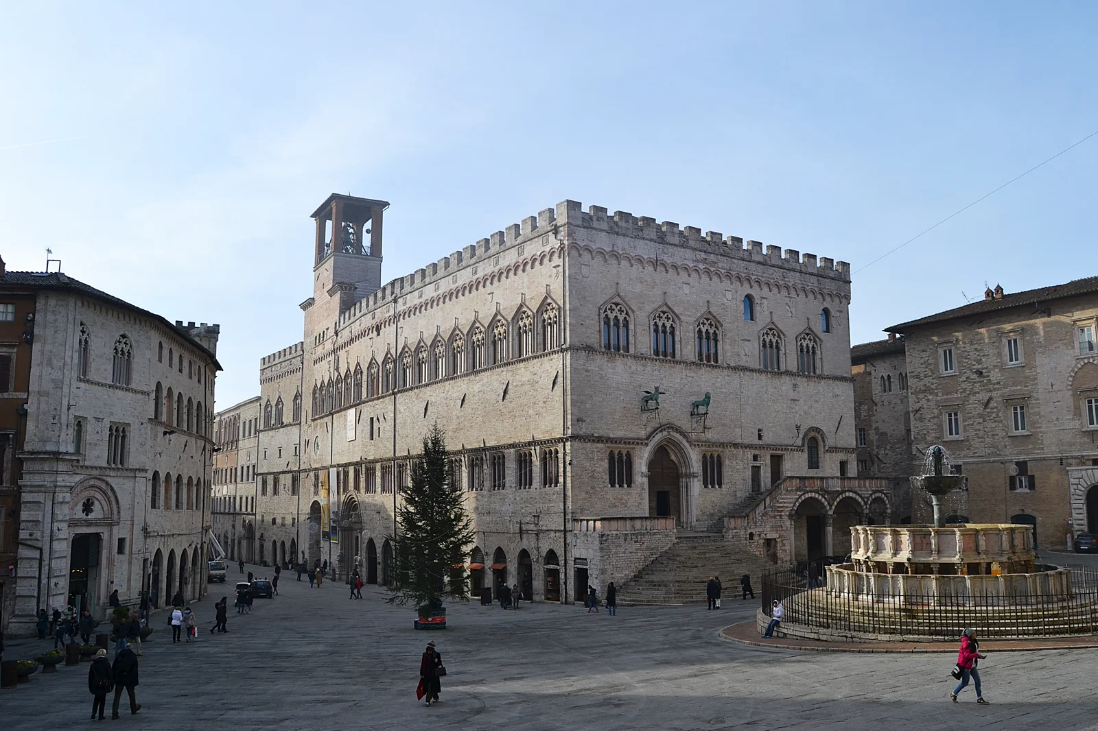 Perugia’s historic centre rising along its Umbrian ridge