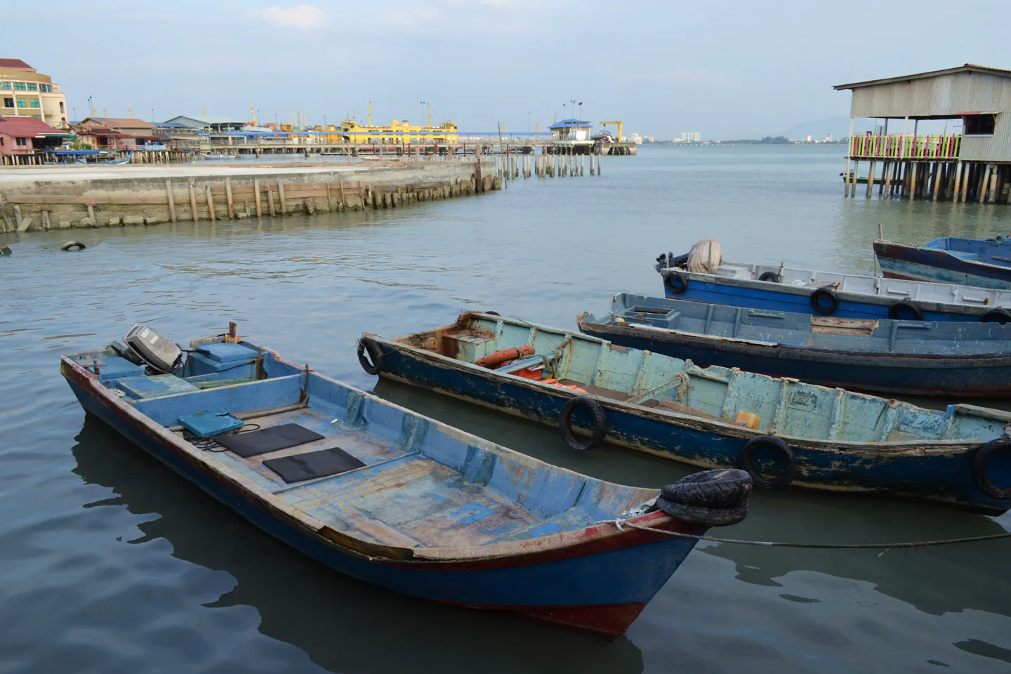 Weld Quay and ferry terminal viewed from Chew Jetty