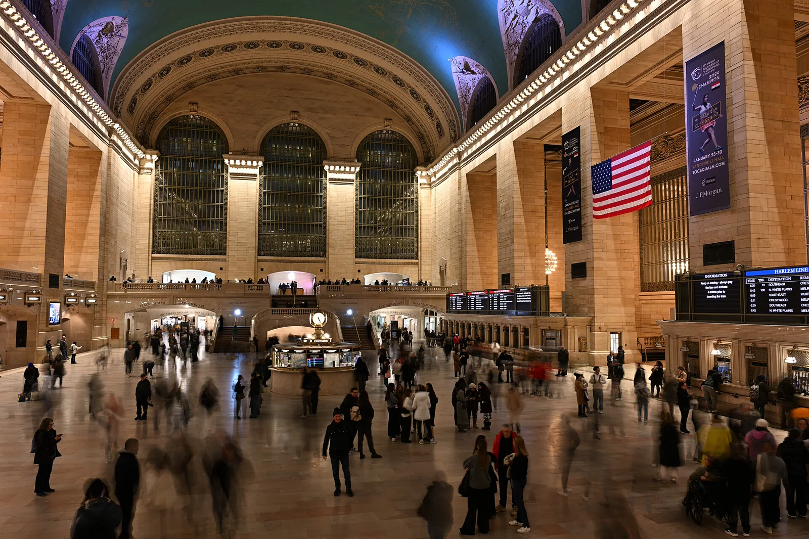Grand Central Terminal historic Main Concourse and information clock