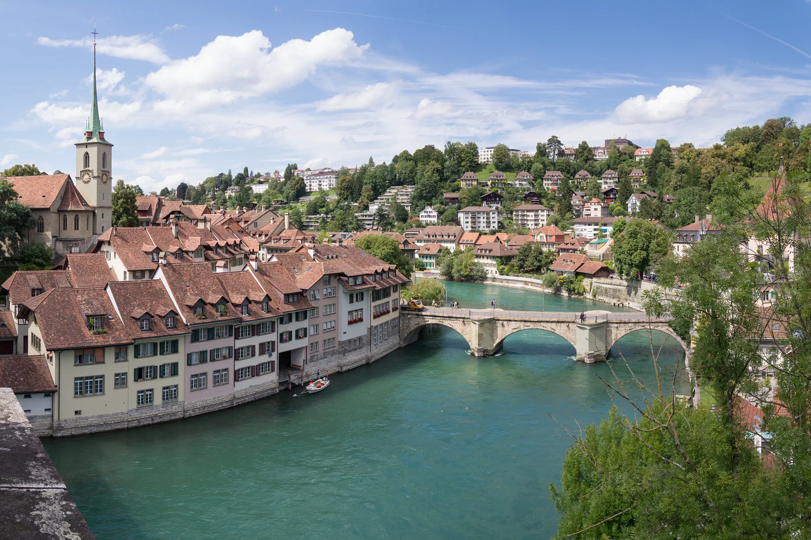 Bern old town inside the Aare river bend