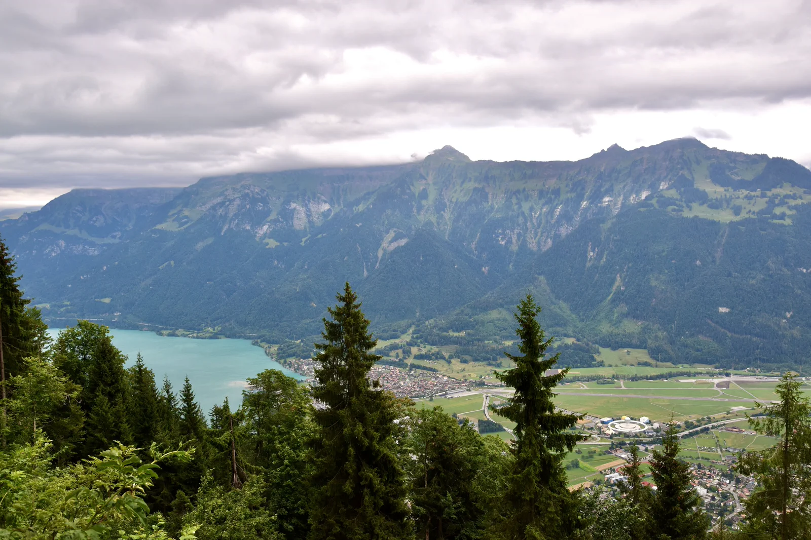 Interlaken between Lake Thun and Lake Brienz