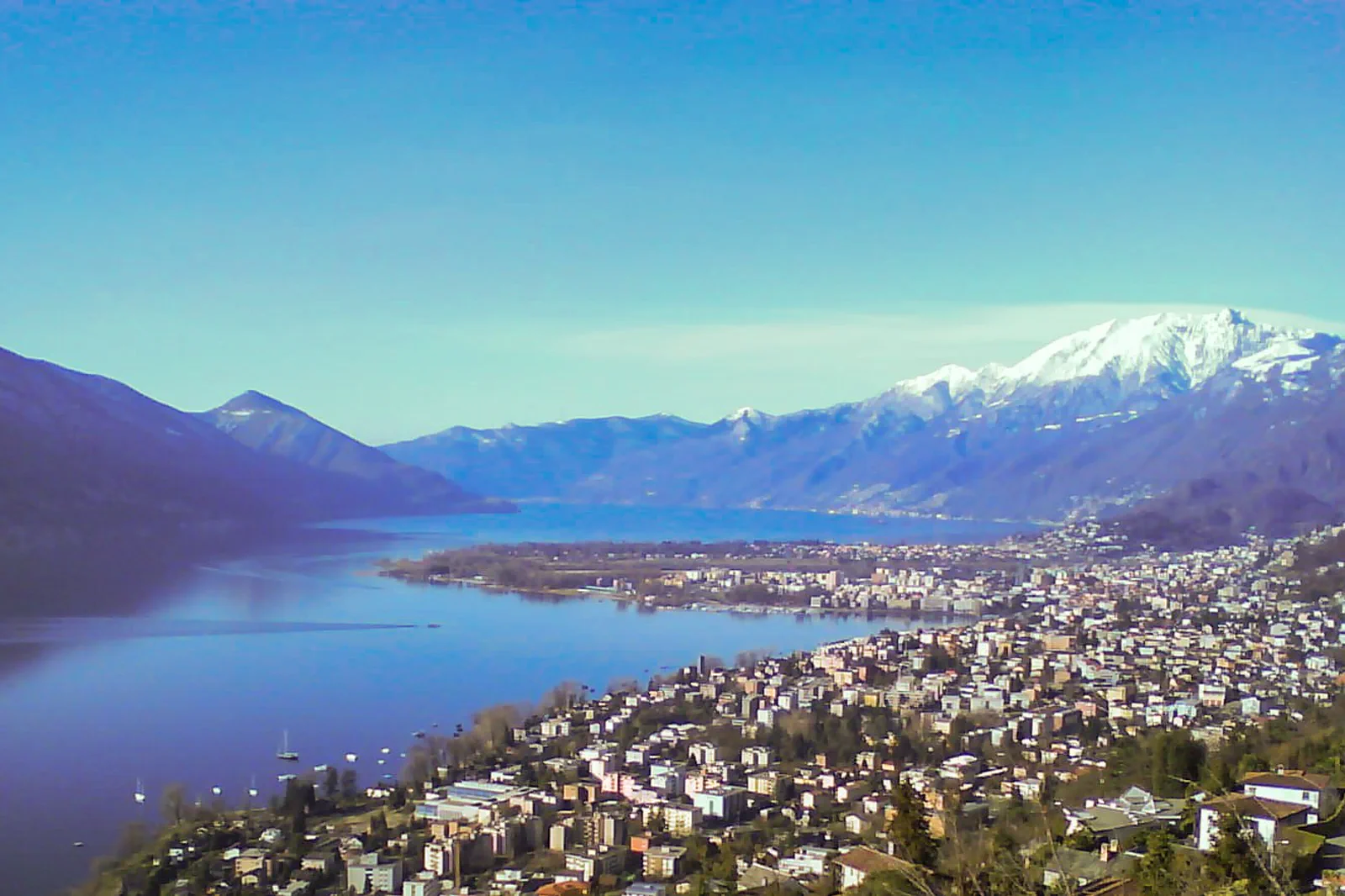 Lake Maggiore waterfront near Ascona and Locarno
