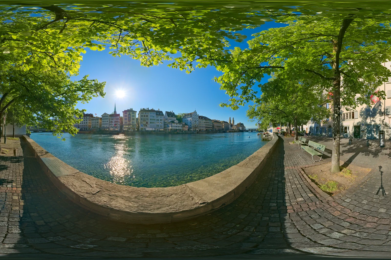 Zurich old town and the Limmat river