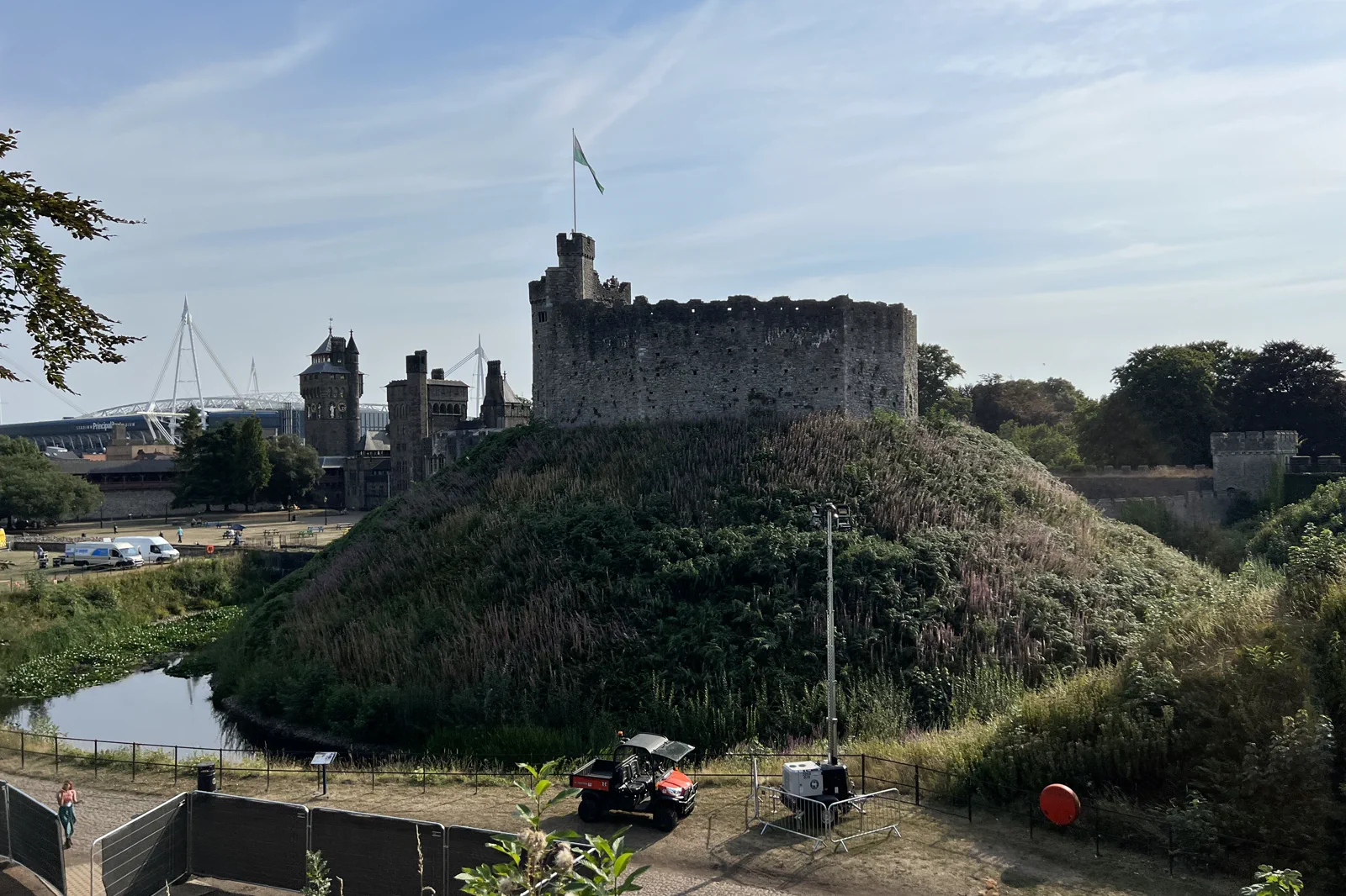 Cardiff Castle and its Norman keep in the Welsh capital