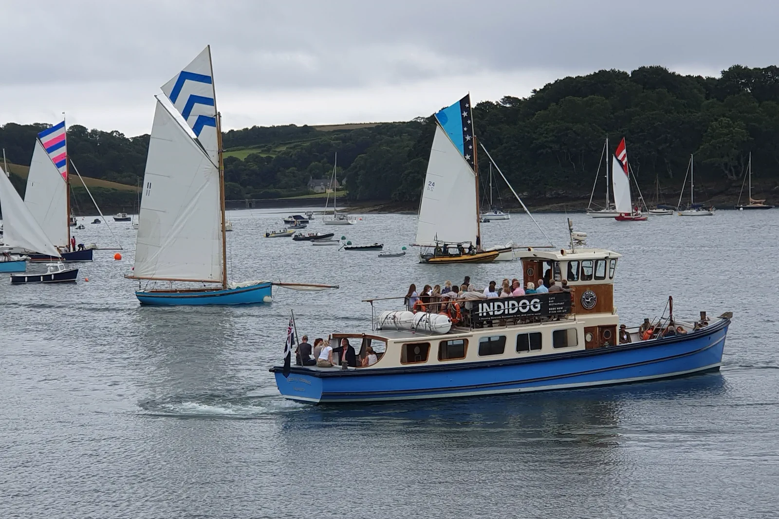 Falmouth harbour and the Carrick Roads estuary in Cornwall