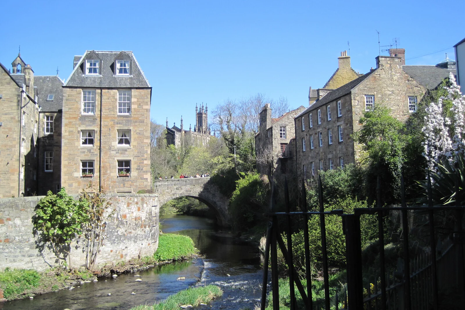 Dean Village beside the Water of Leith in Edinburgh