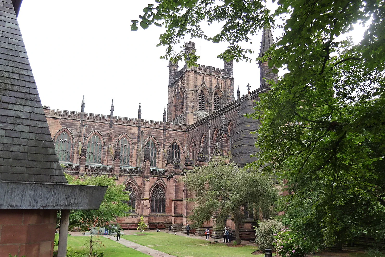 Historic buildings and city walls in Chester