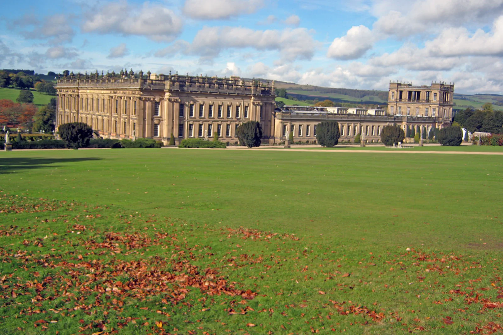 Chatsworth House in the Derbyshire landscape