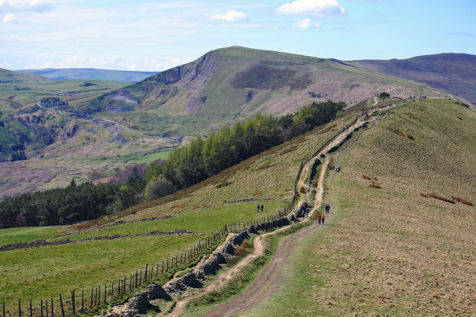Green hills above Edale in the Peak District