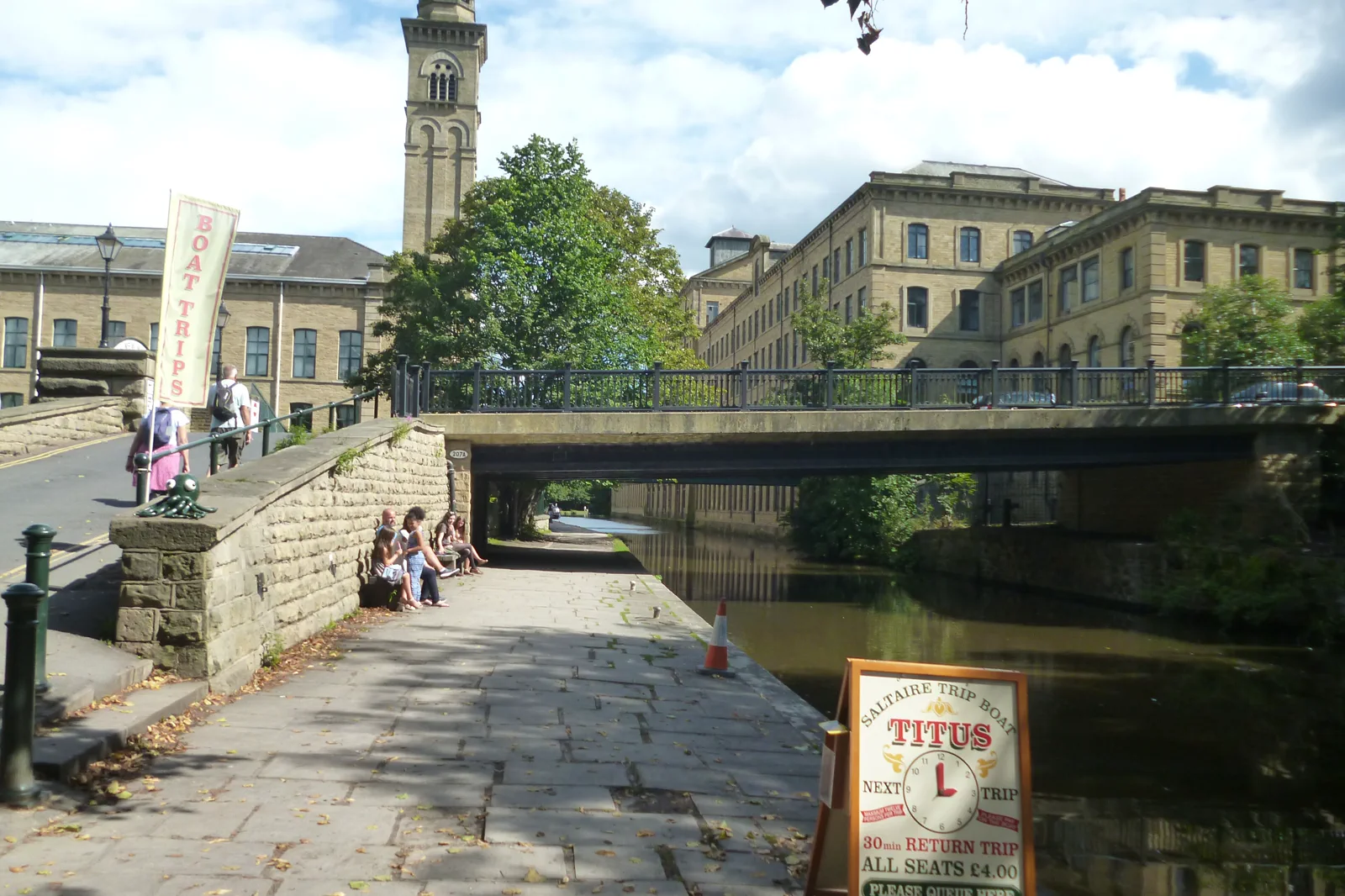 Salts Mill and the historic village of Saltaire in West Yorkshire