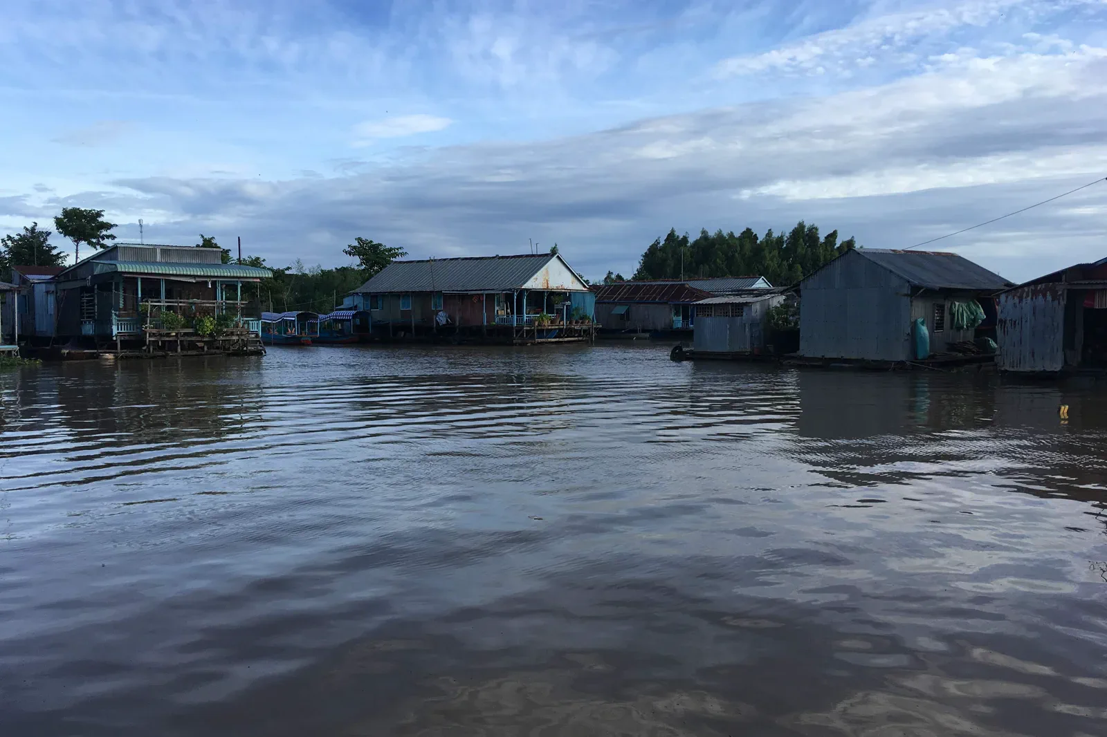 Floating village on the Hau River near Chau Doc