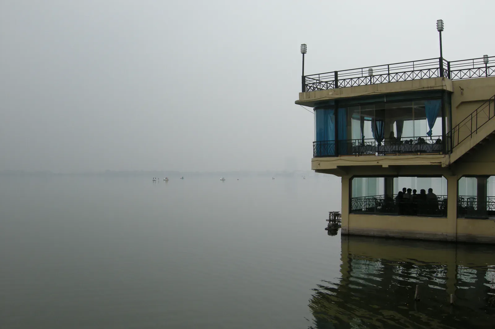 West Lake in Hanoi under an open sky
