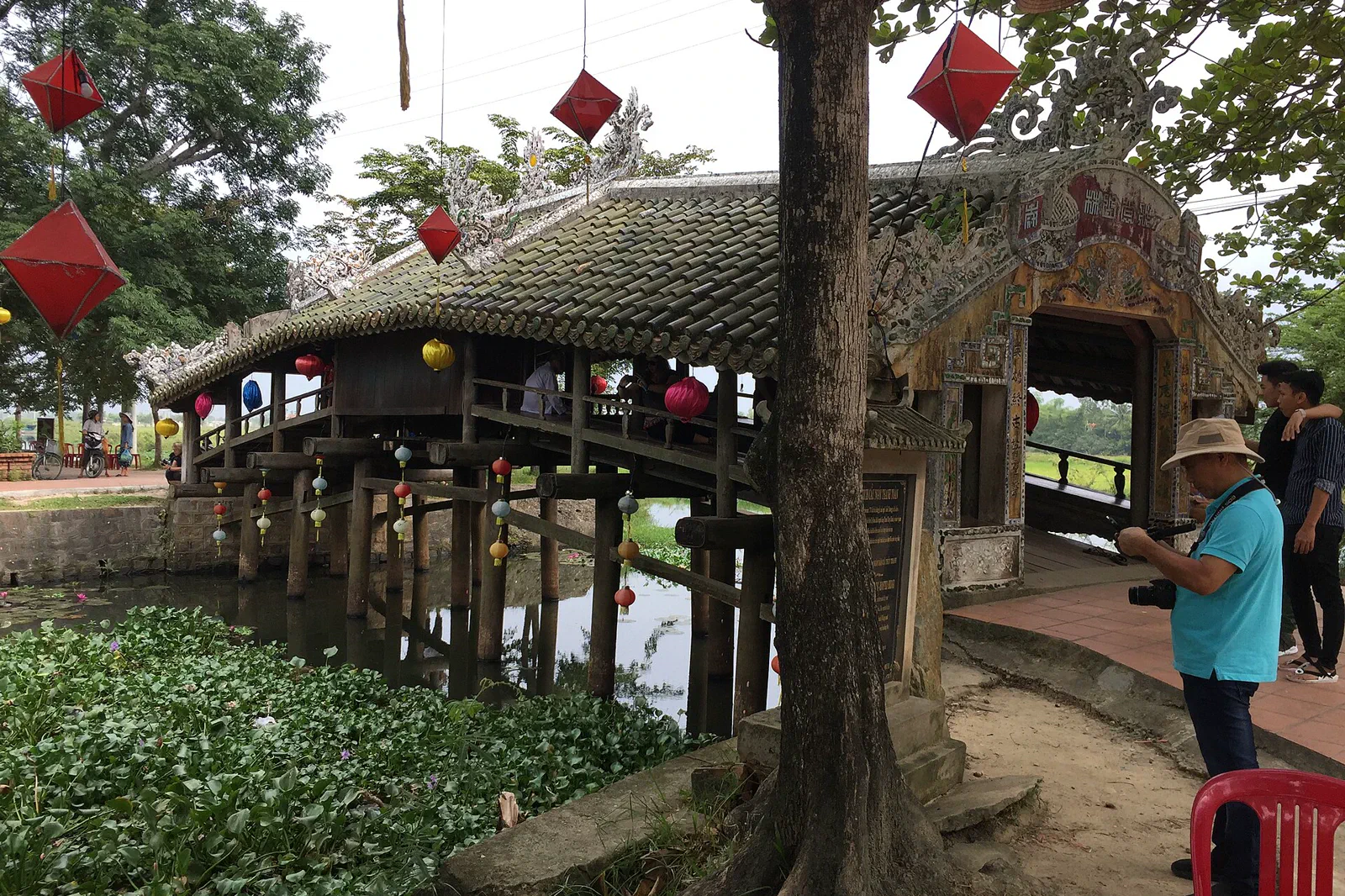 Thanh Toan tiled bridge near the rural waterways of Hue
