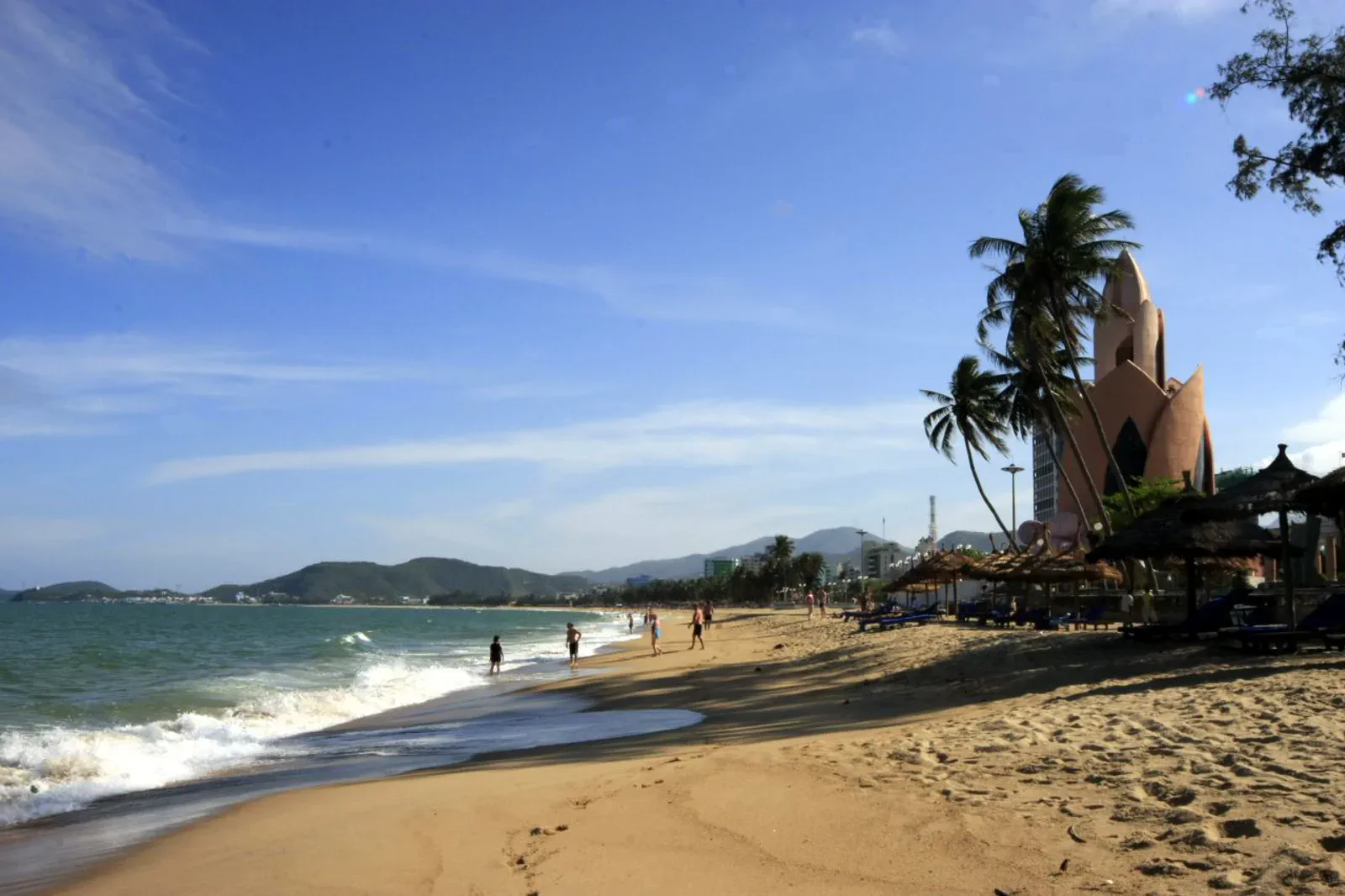 Nha Trang city beach on Vietnam’s south-central coast